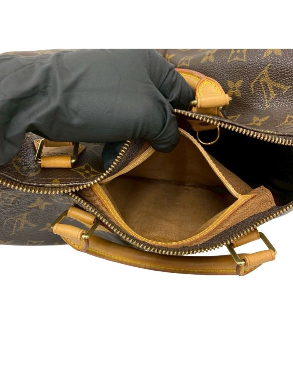 Louis Vuitton Vintage Speedy 30 Monogram Leather Boston Bag Brown - Picture 10 of 10